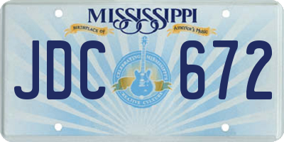 MS license plate JDC672