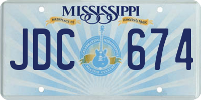 MS license plate JDC674
