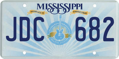 MS license plate JDC682