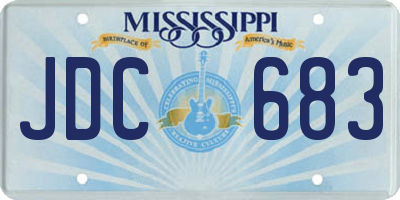MS license plate JDC683