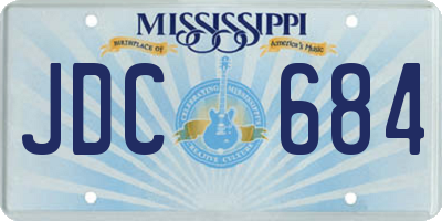 MS license plate JDC684