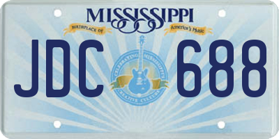 MS license plate JDC688