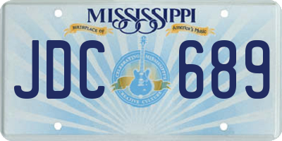 MS license plate JDC689