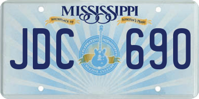 MS license plate JDC690