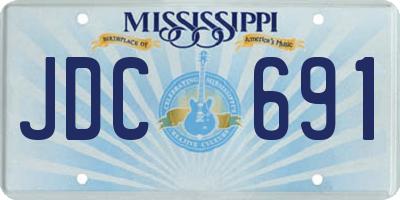 MS license plate JDC691