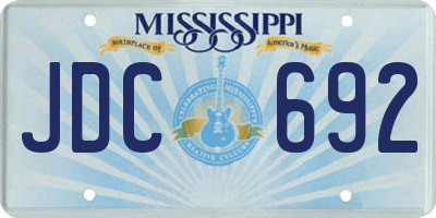 MS license plate JDC692
