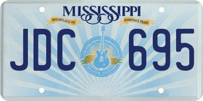 MS license plate JDC695