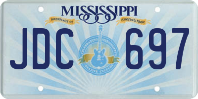 MS license plate JDC697