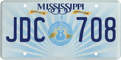 MS license plate JDC708