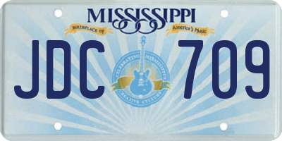 MS license plate JDC709