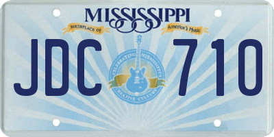 MS license plate JDC710
