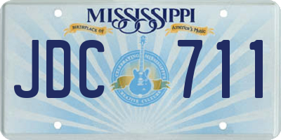 MS license plate JDC711
