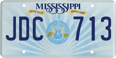 MS license plate JDC713