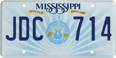 MS license plate JDC714