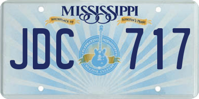 MS license plate JDC717