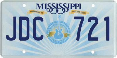 MS license plate JDC721