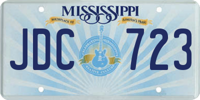 MS license plate JDC723