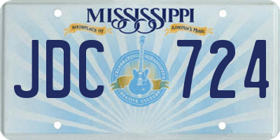 MS license plate JDC724