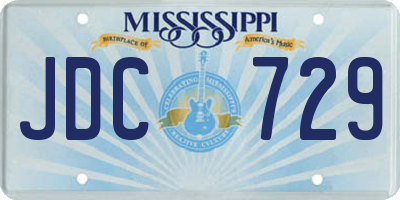 MS license plate JDC729