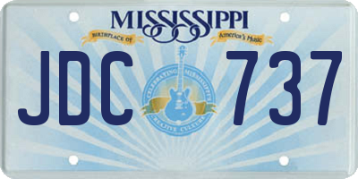 MS license plate JDC737