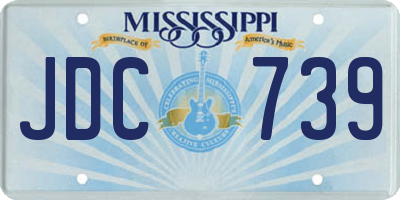 MS license plate JDC739