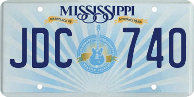 MS license plate JDC740