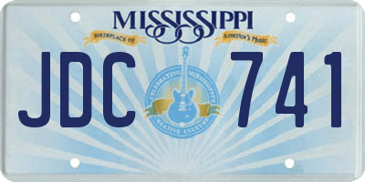 MS license plate JDC741