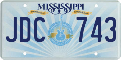 MS license plate JDC743