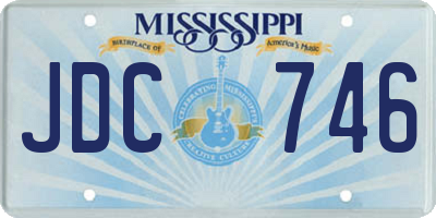 MS license plate JDC746