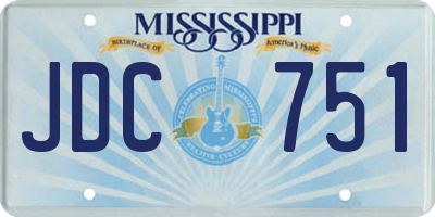 MS license plate JDC751