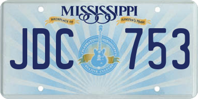 MS license plate JDC753