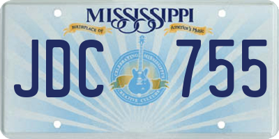 MS license plate JDC755