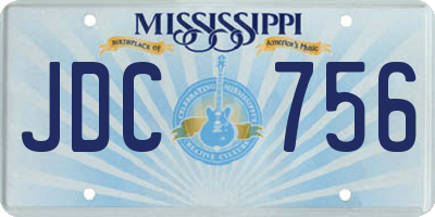 MS license plate JDC756