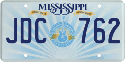 MS license plate JDC762