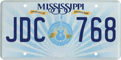 MS license plate JDC768