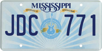 MS license plate JDC771