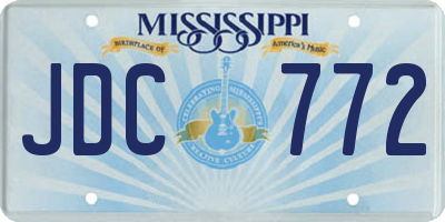 MS license plate JDC772