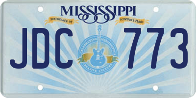 MS license plate JDC773