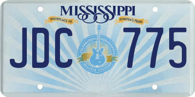 MS license plate JDC775