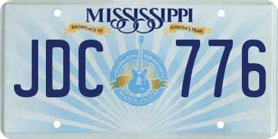 MS license plate JDC776