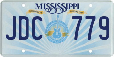 MS license plate JDC779