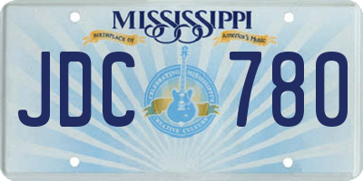 MS license plate JDC780