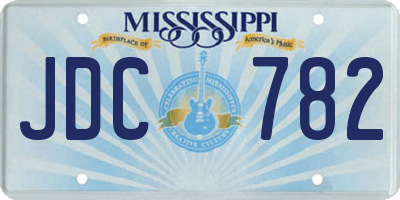 MS license plate JDC782