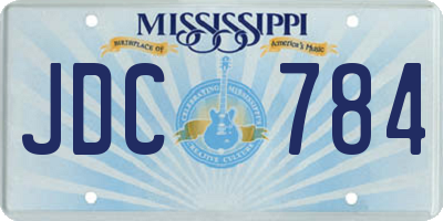 MS license plate JDC784