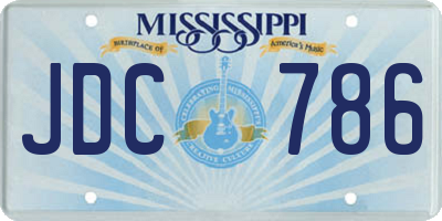 MS license plate JDC786