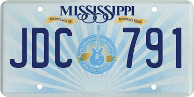MS license plate JDC791