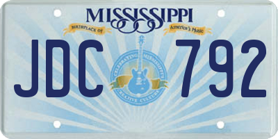 MS license plate JDC792