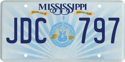MS license plate JDC797