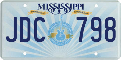 MS license plate JDC798