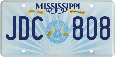 MS license plate JDC808